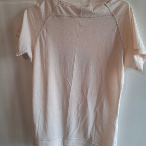 Champion women's t-shirt XL used, beige pink logo print