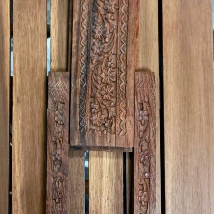 Book stand made of red wood like new, hand-carved
