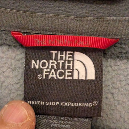 The North Face fleece used, medium size, gray and blue