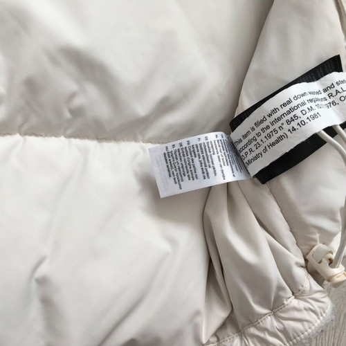 The North Face Nuptse Cropped High Pile Down Jacket used, cream, size S