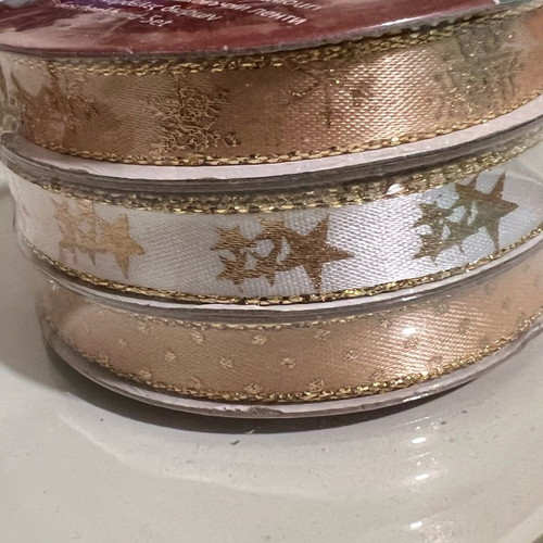 Gift ribbon set 3 pcs gold 5 meters Melinera new