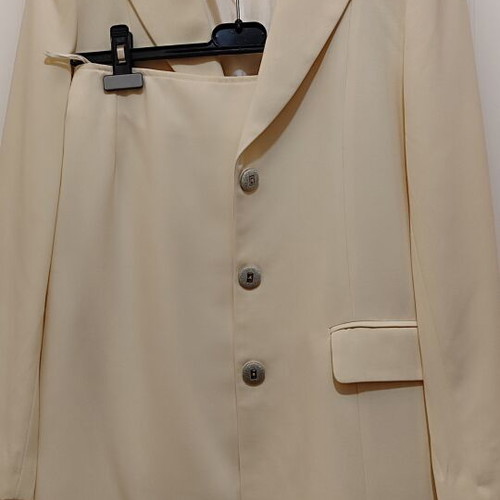 Vintage pastel yellow coat and skirt set, like new, Insolito Collection