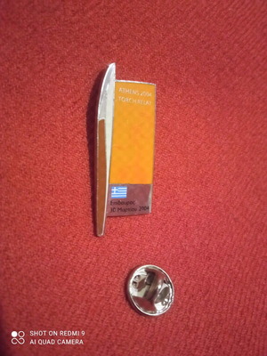 Athens 2004 Olympic Torch Relay Pin like new, Epidaurus 30 March 2004