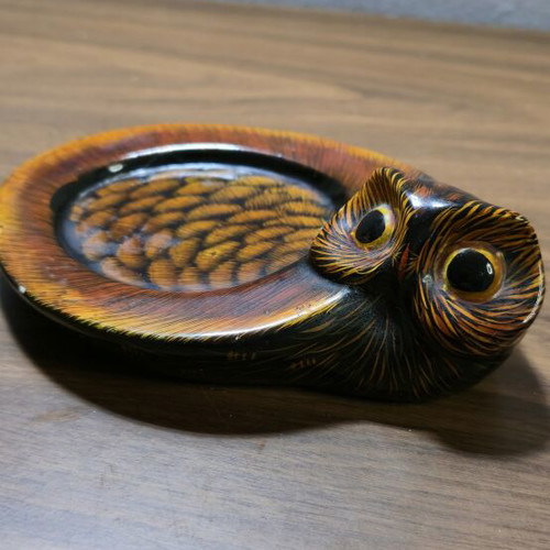 Vintage Owl Decorative Ceramic Plate Ashtray like new