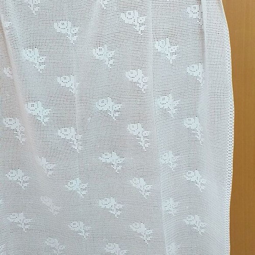 Κουρτίνα πλεκτή χειροποίητη σαν καινούργια, λευκή, 1,30x1,88 μέτρα