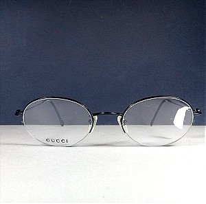Gucci GG1601 Μεταλλικά μαύρα γυαλιά Half Rim Extra Light Rx Frames