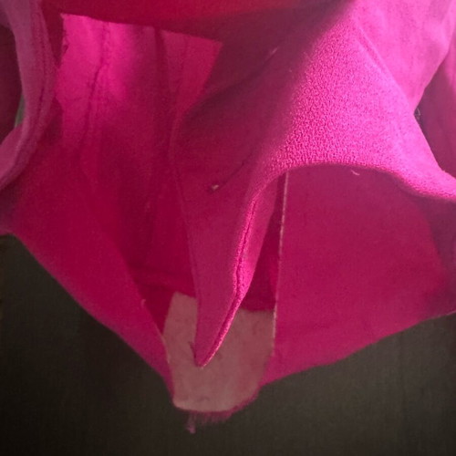 Fuchsia jacket needs finishing, size L