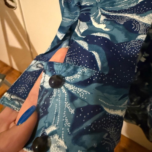 Vintage Jean Pierre dress size L like new, white and blue