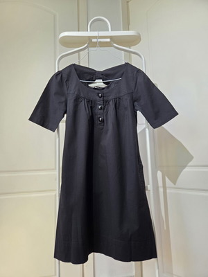H&M μίνι μαύρο φόρεμα με τσέπες και φιόγκο