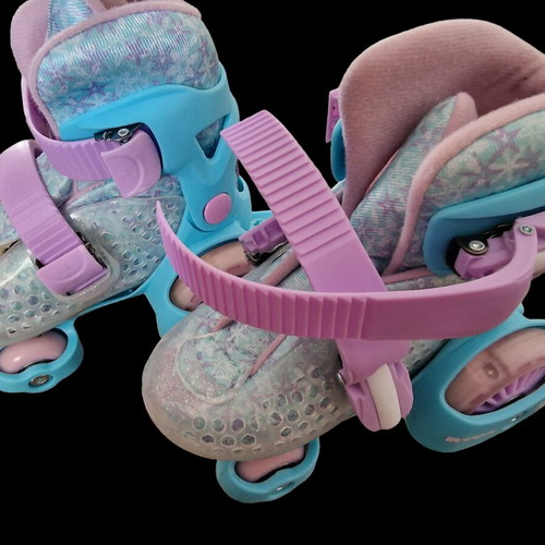 Kids roller skates with light-up wheels, size 26-29, like new