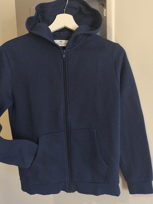 H&M zip-through hoodie for kids, blue, size 146/152 cm