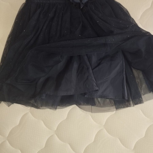 H&M sleeveless festive dress like new, dark blue with tulle