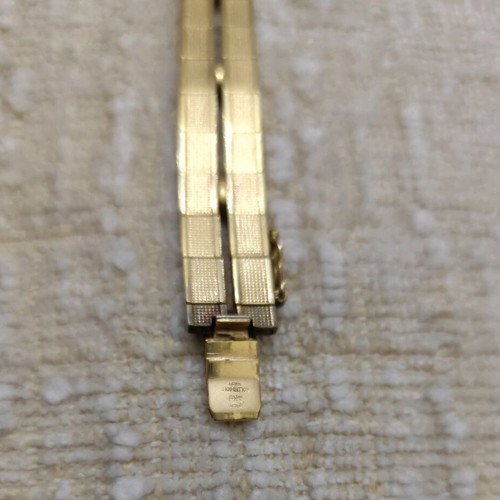 Vintage Amer KJ Rolled Gold Cuff Bracelet used