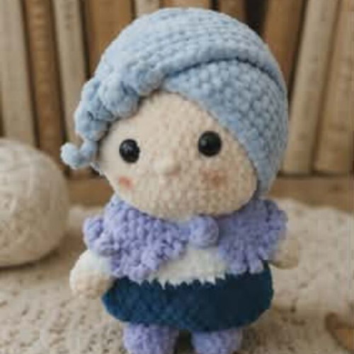Amigurumi knitted grandmother doll new