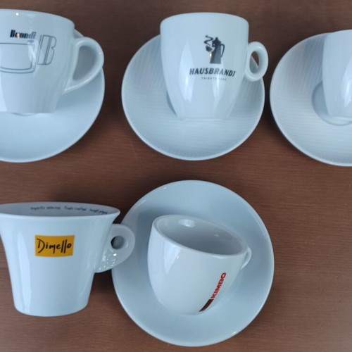 Porcelain cup and saucer set like new, coffee shop pack