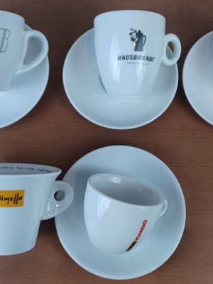 Porcelain cup and saucer set like new, coffee shop pack