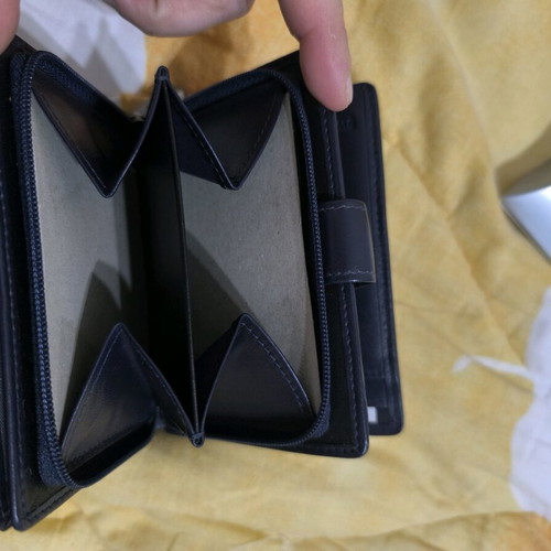 Leather wallet new multicolor with many slots Moon