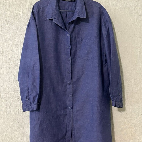 Gudrun Sjödén linen blend dress XL, like new, blue