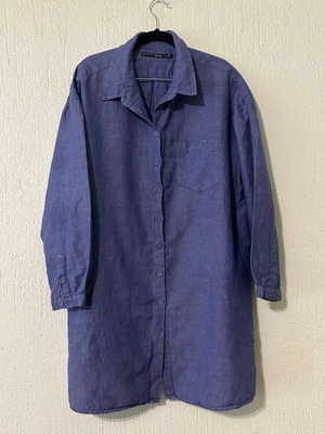 Gudrun Sjödén linen blend dress XL, like new, blue