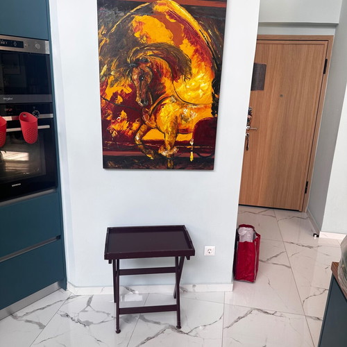Serving tray table used, 58x38x58 cm