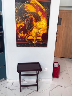 Serving tray table used, 58x38x58 cm