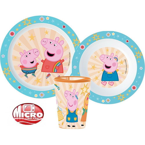 Peppa Pig Kids Dinner Set 3pcs New, eco-friendly material