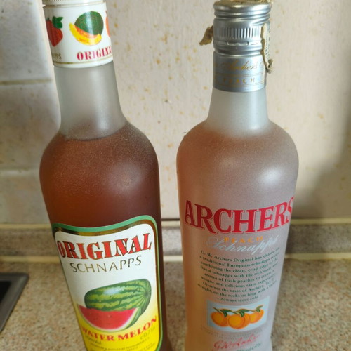 Liqueur set from 1990, new