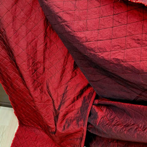 Taffeta curtain grenadine red 3 meters height 2.80m new
