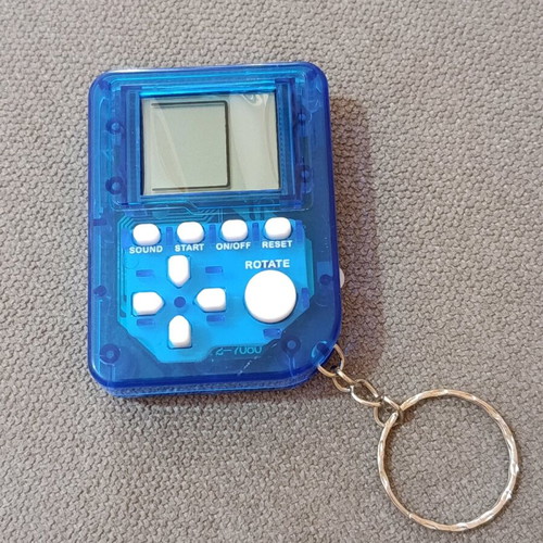 Game console keychain with many Tetris-style games new