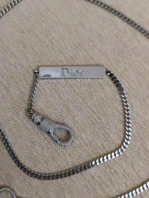 Μεταλλική ζώνη Dior John Galliano μεταχειρισμένη, ασημί