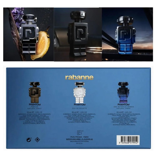 Paco Rabanne Phantom Ultimate Mini Set 3×30ml Men’s Fragrance Gift Set New