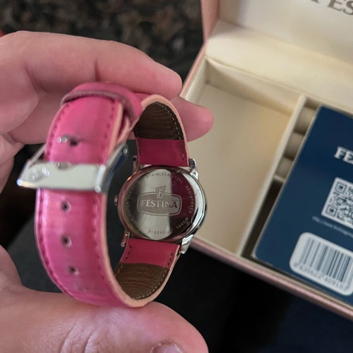 Festina women's/kids wristwatch used, pink