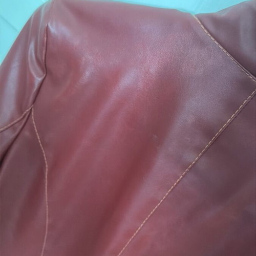 Vintage real leather jacket Dolce Domenica, like new, red