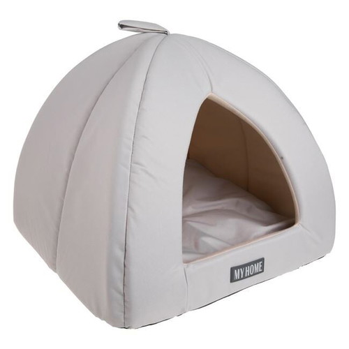 My Home pet bed nest with pillow, beige 45x45x40 cm