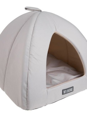 My Home pet bed nest with pillow, beige 45x45x40 cm