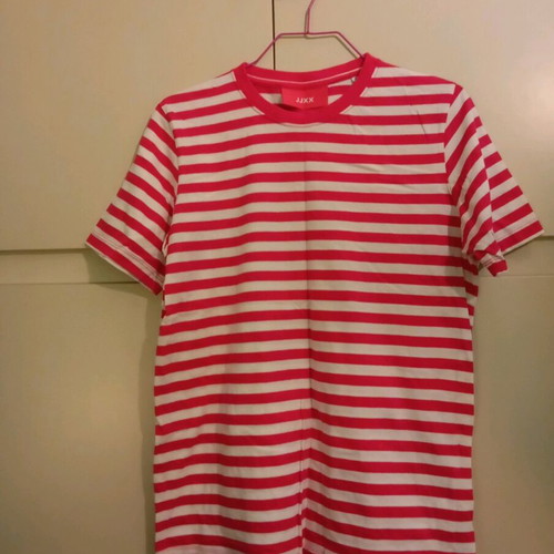 Zara women's striped t-shirt medium like new, pink-white