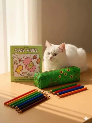 Cosy Vibes coloring book new with 45 handwritten pages