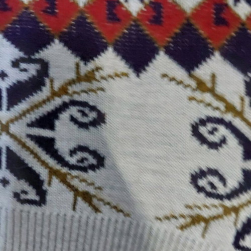 Men's cardigan used with dense jacquard knit, size XL, multicolor