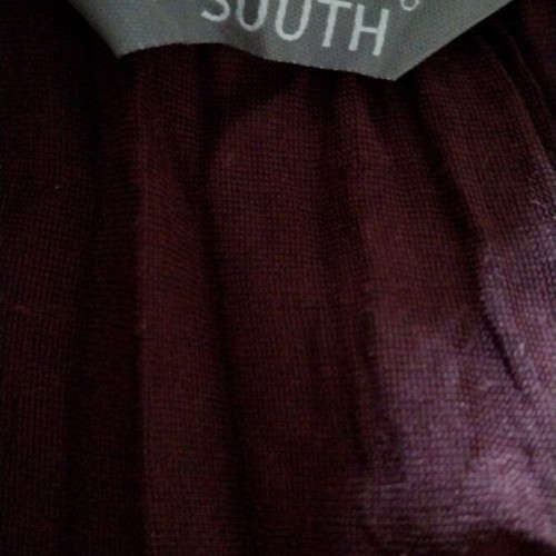Velvet skirt like new, asymmetrical pleated, burgundy
