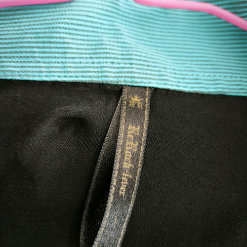 Long-sleeve shirt with collar like new, size L, black with turquoise details