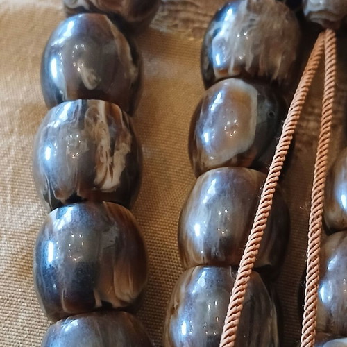 Worry beads used, 1970s vintage bakelite