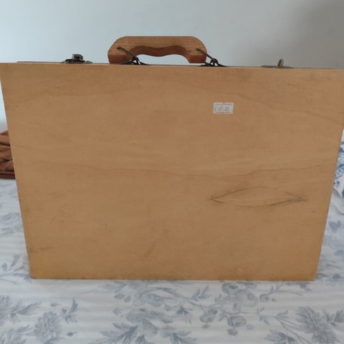 Wooden tool case for children used, realistic design