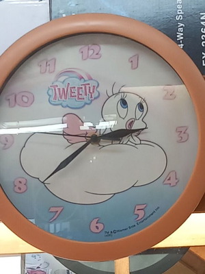 Children's wall clock with Tweety theme new