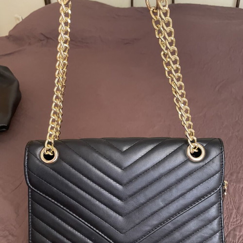 Shoulder bag black, like new, 25x18 cm