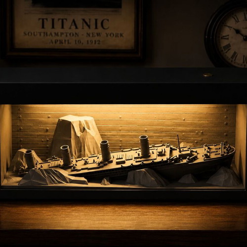 Titanic Shadowbox Light with LED Atmosphere