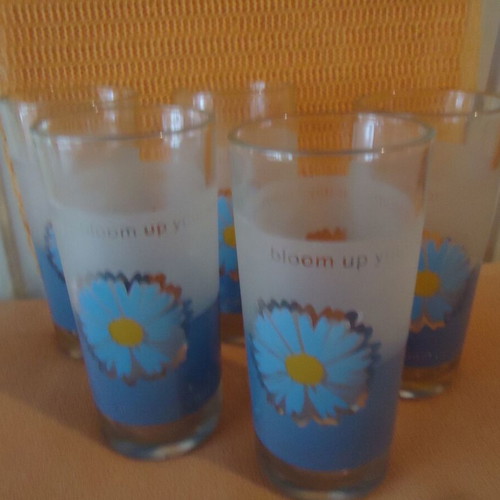 Glass water glasses set of 5 pieces new