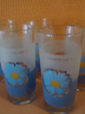 Glass water glasses set of 5 pieces new