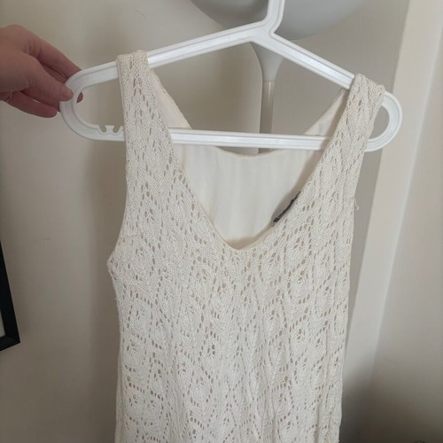 White knitted dress Moutaki used, size M/L