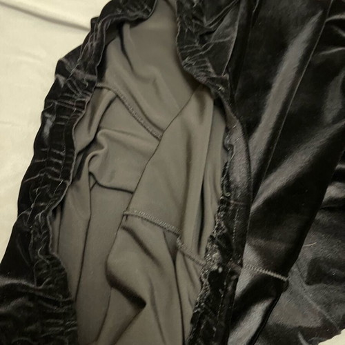 Velvet black pants relaxed fit with elastic used, plus size