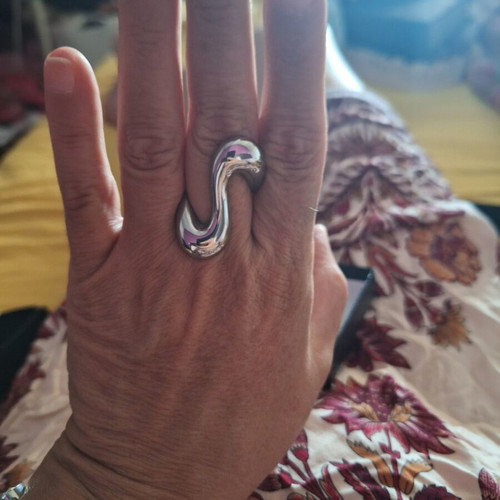 Ring new, size 8-9, stainless steel, silver color